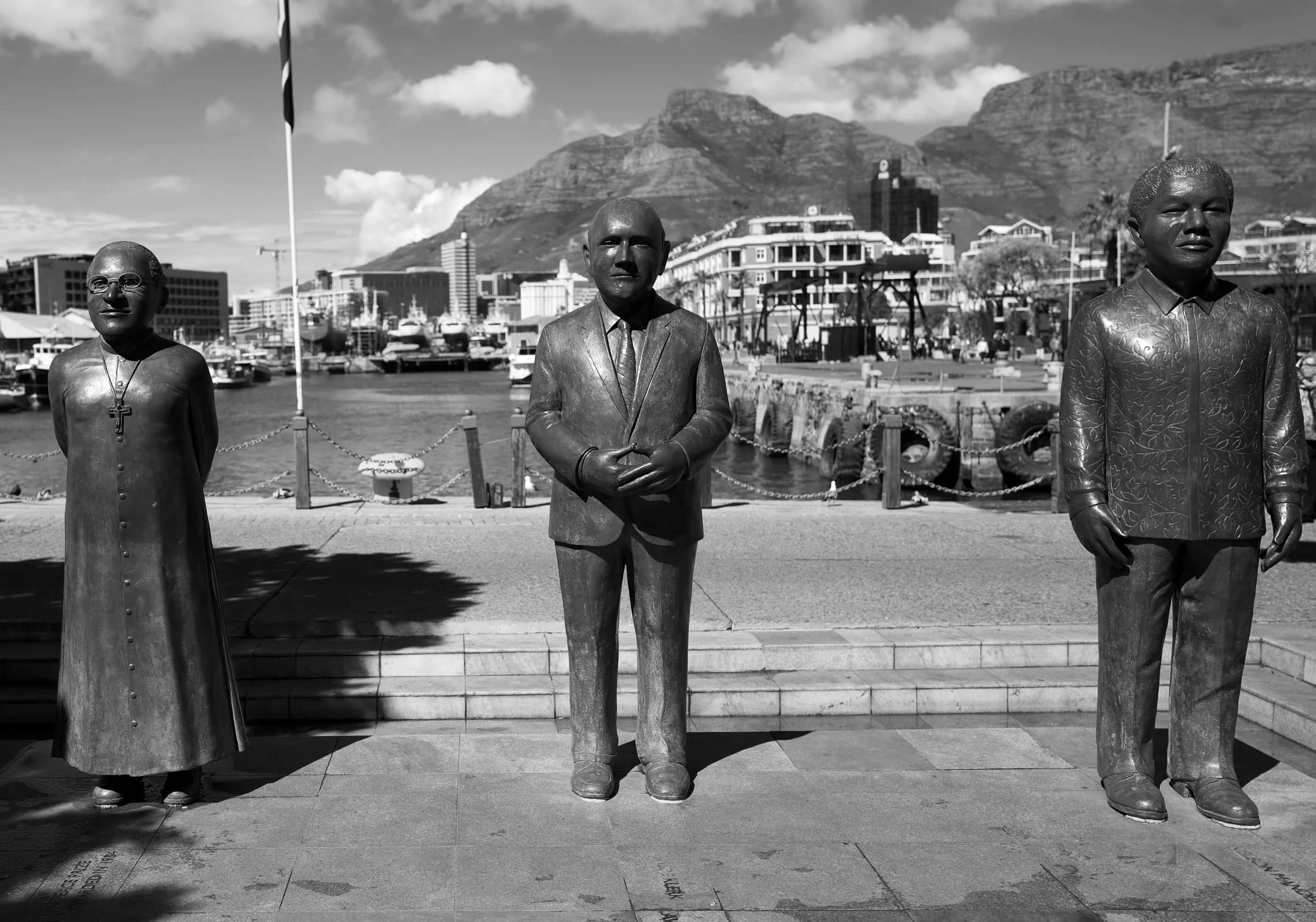 V&A Waterfront Cape Town South Africa Peace Prize Winner Statues