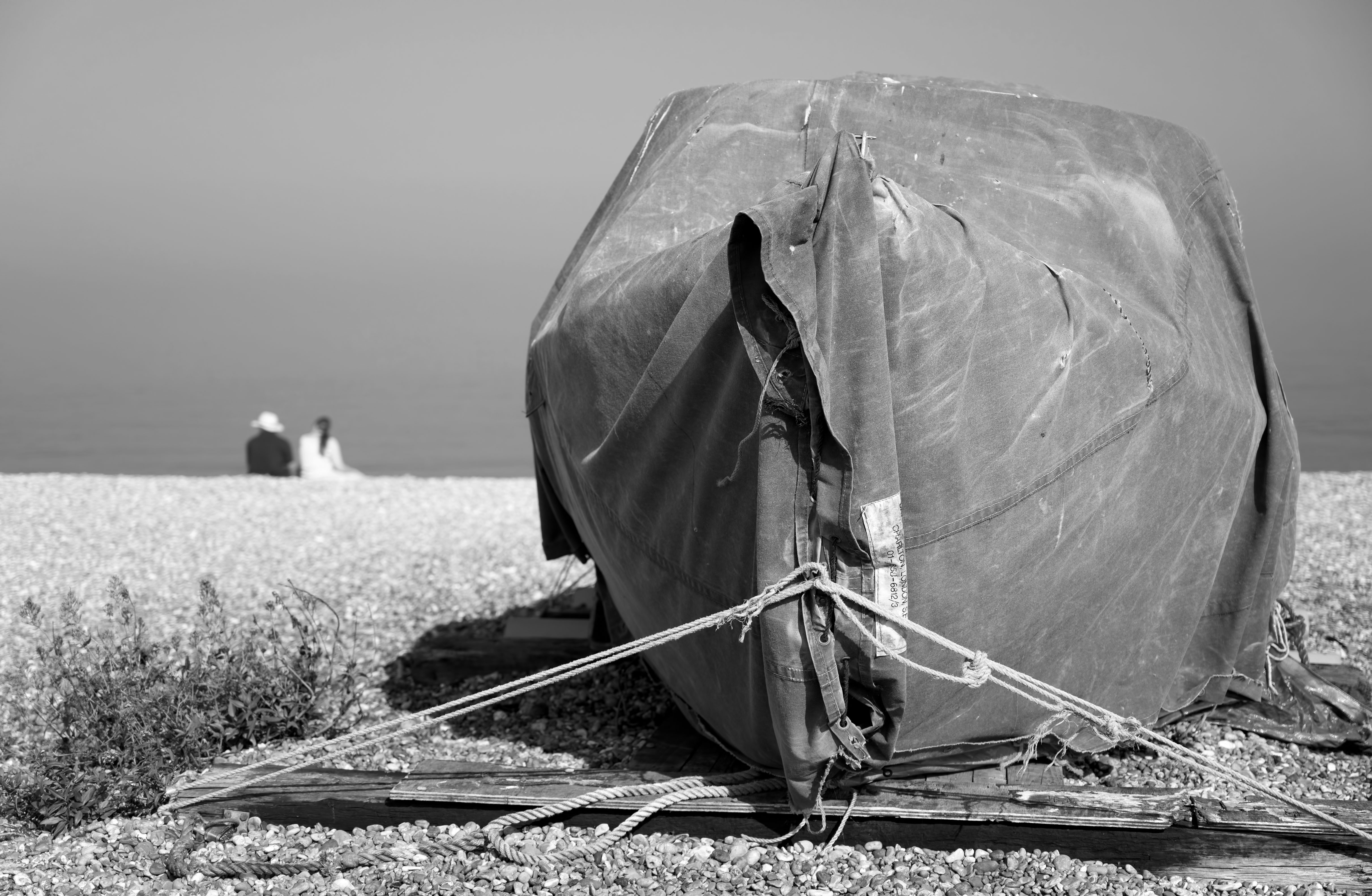Boat under cover Deal Beach